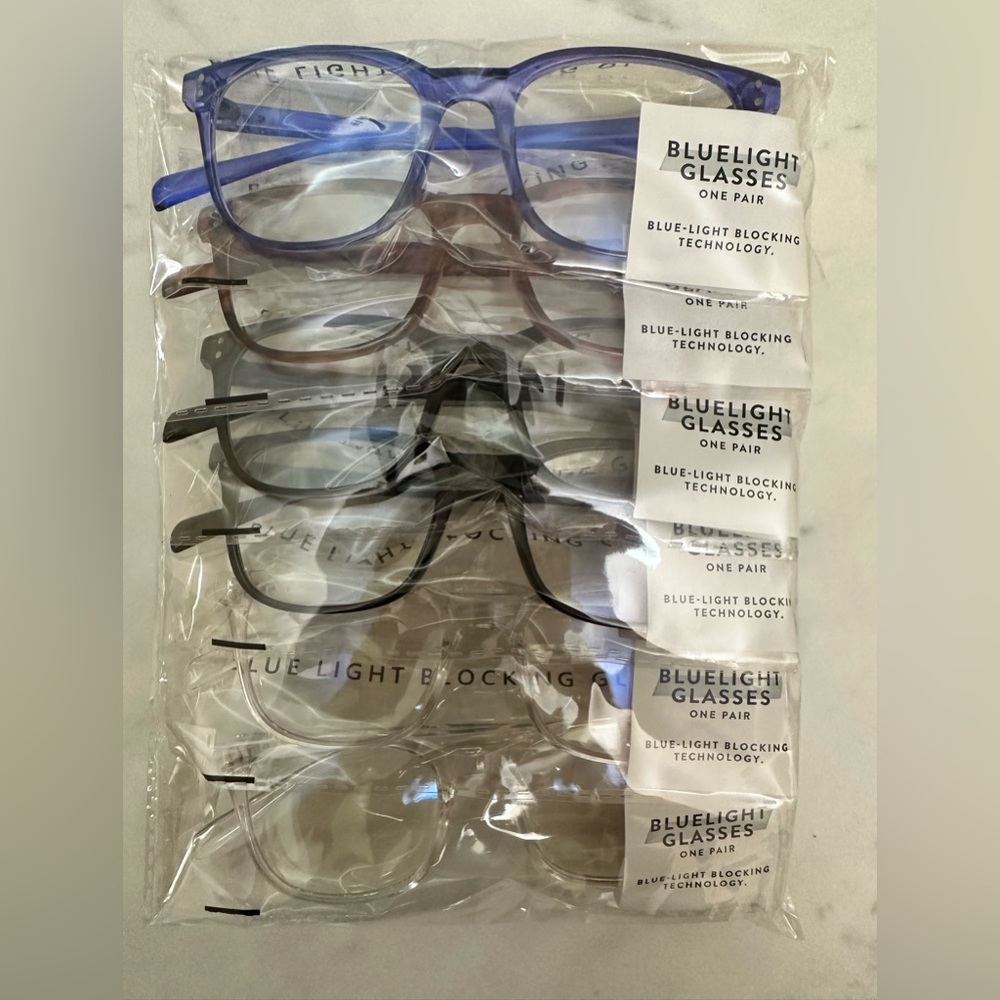 6 Pack of Blue-Light Blocking Glasses